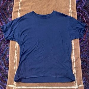 Navy blue short sleeve shirt